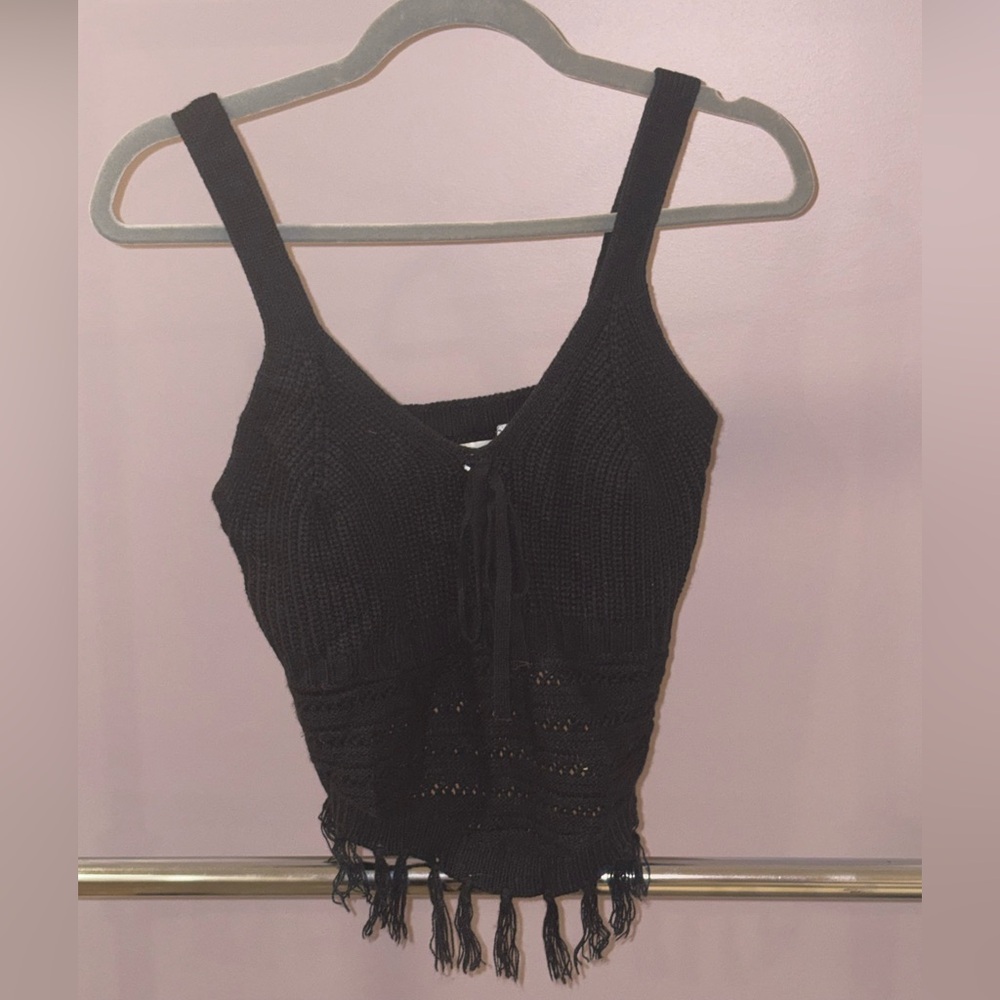 No Boundaries Black Knit Tank Top